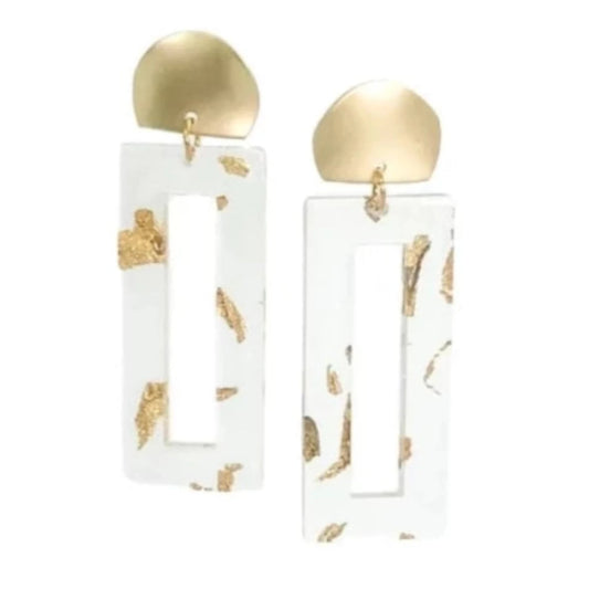 Gold Flake Ansley Earrings by Millie B.
