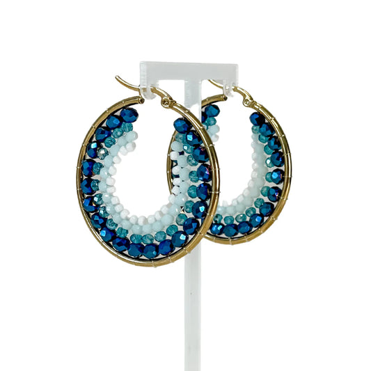 Gianna Beaded Hoops