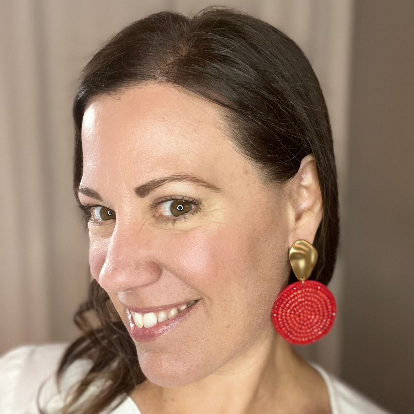 Red Layla Earrings by Millie B.