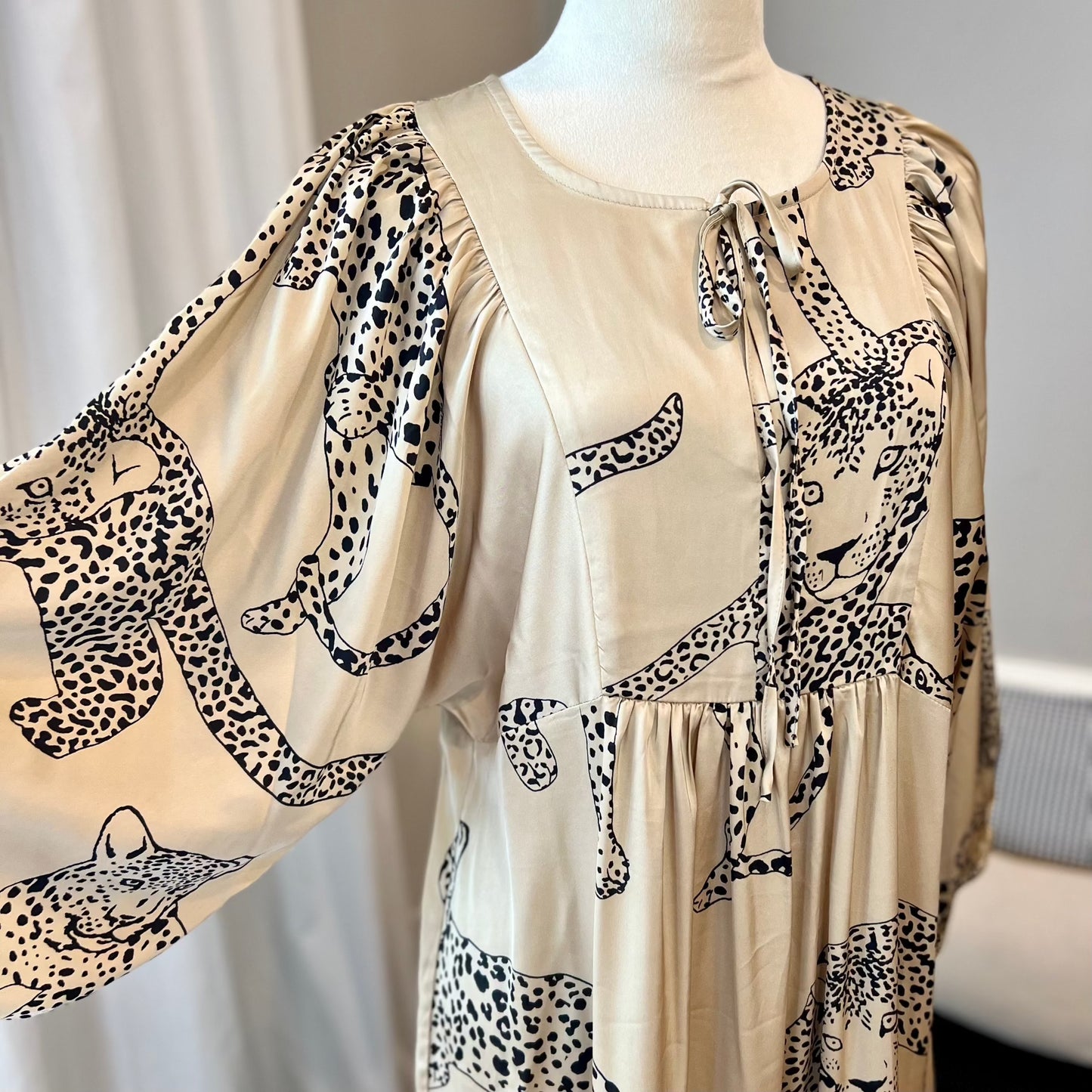 Silky Jaguar Midi Dress