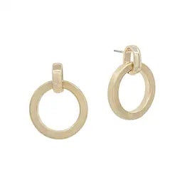 Gold Circle Earrings