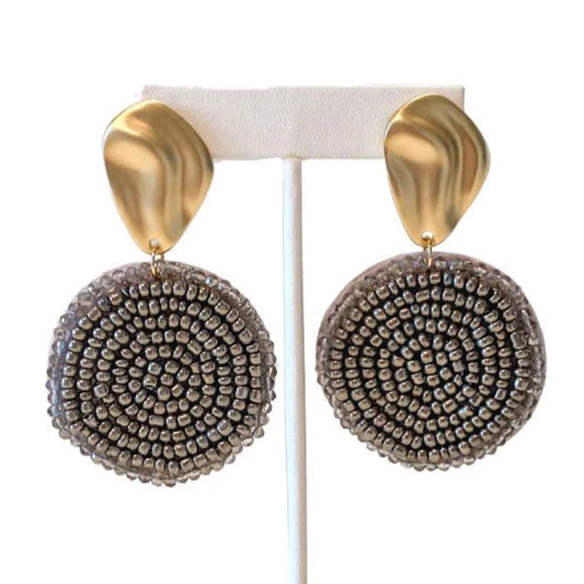 Hematite Layla Earrings by Millie B.