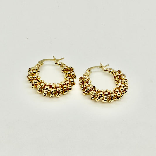 Kristen Beaded Hoops