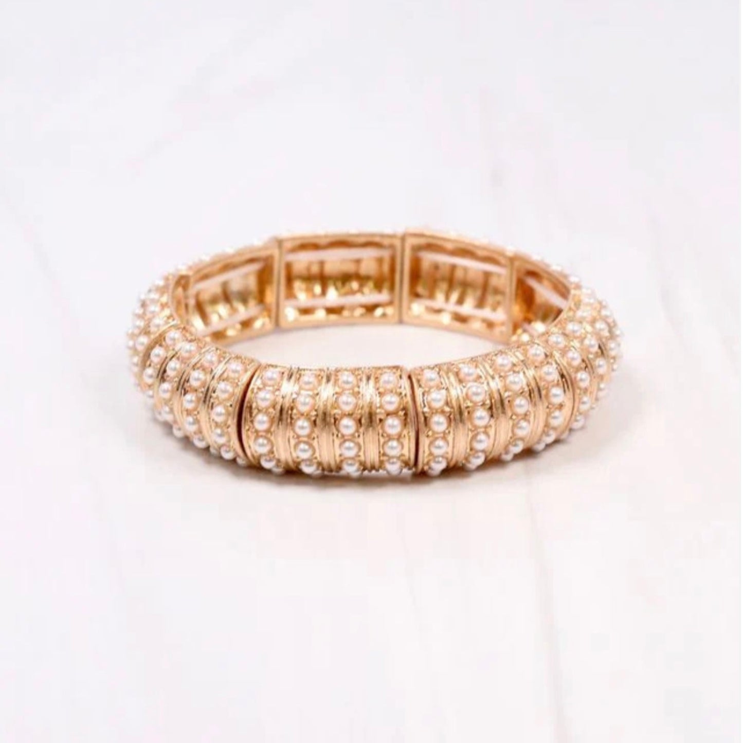 Candace Gold Pearl Bracelet