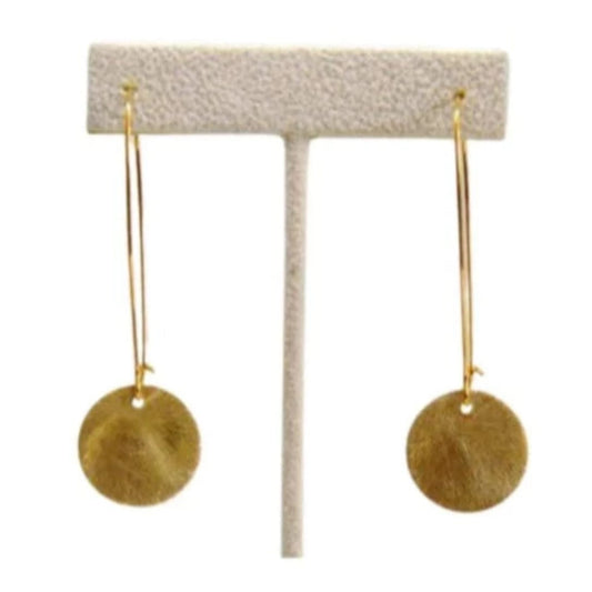 Gold Disc Dangles by Millie B.