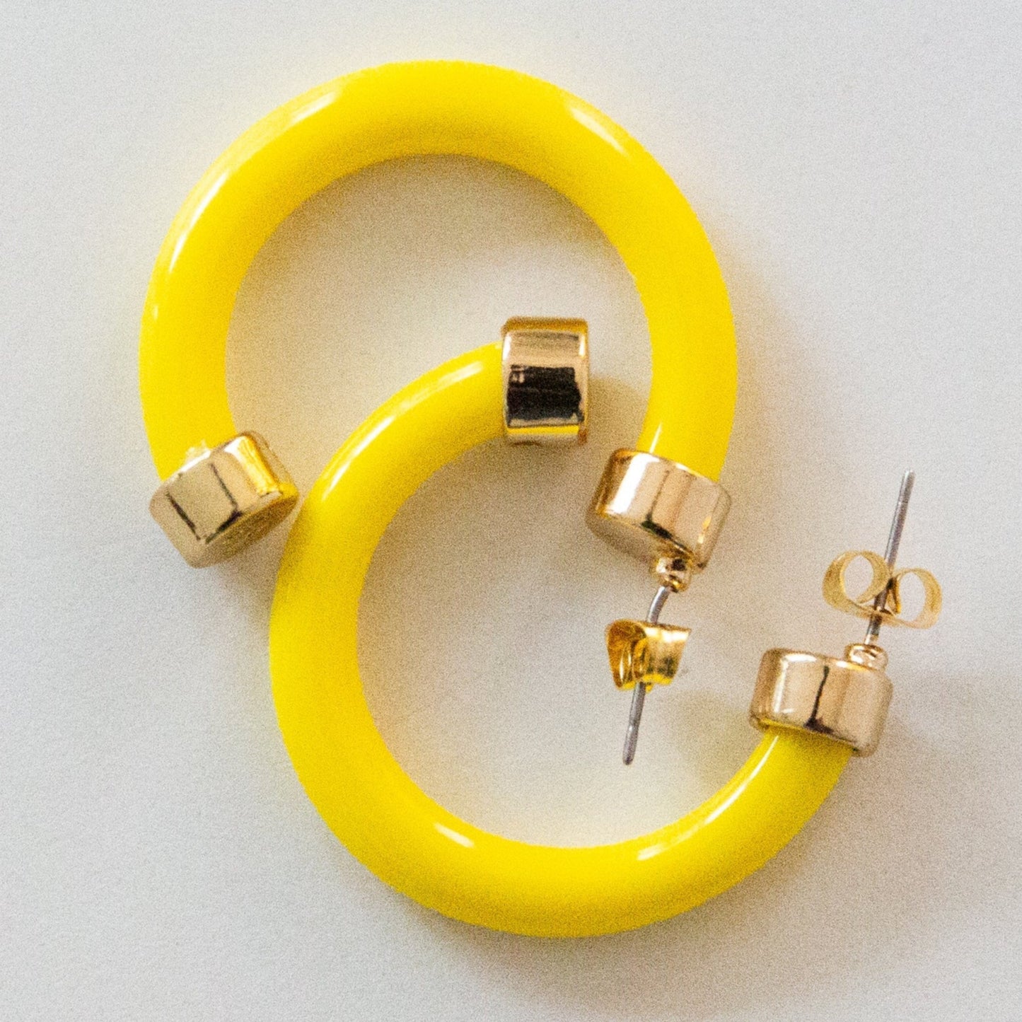 Yellow Mini Hoop Earrings