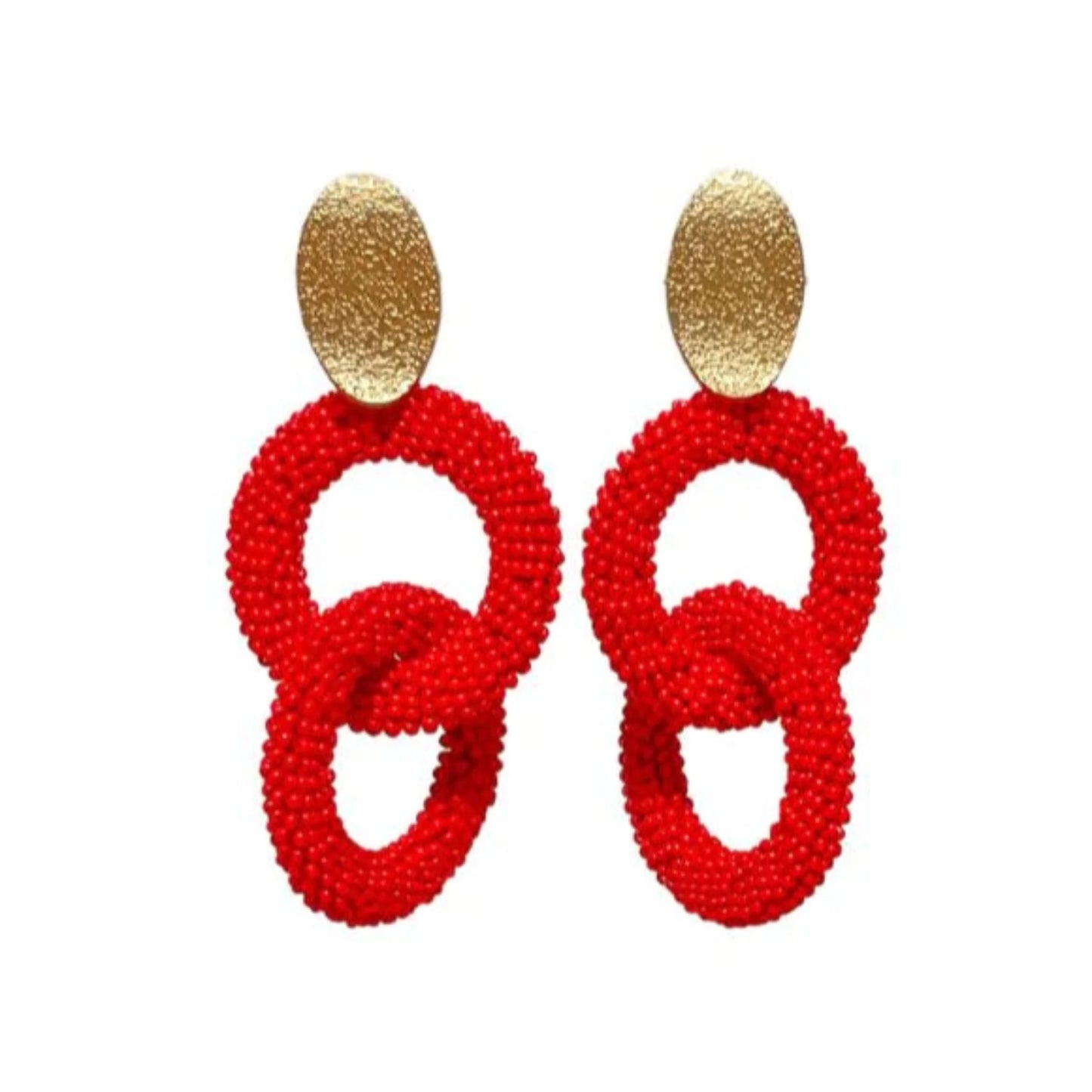 Red Natalia Earrings by Millie B.