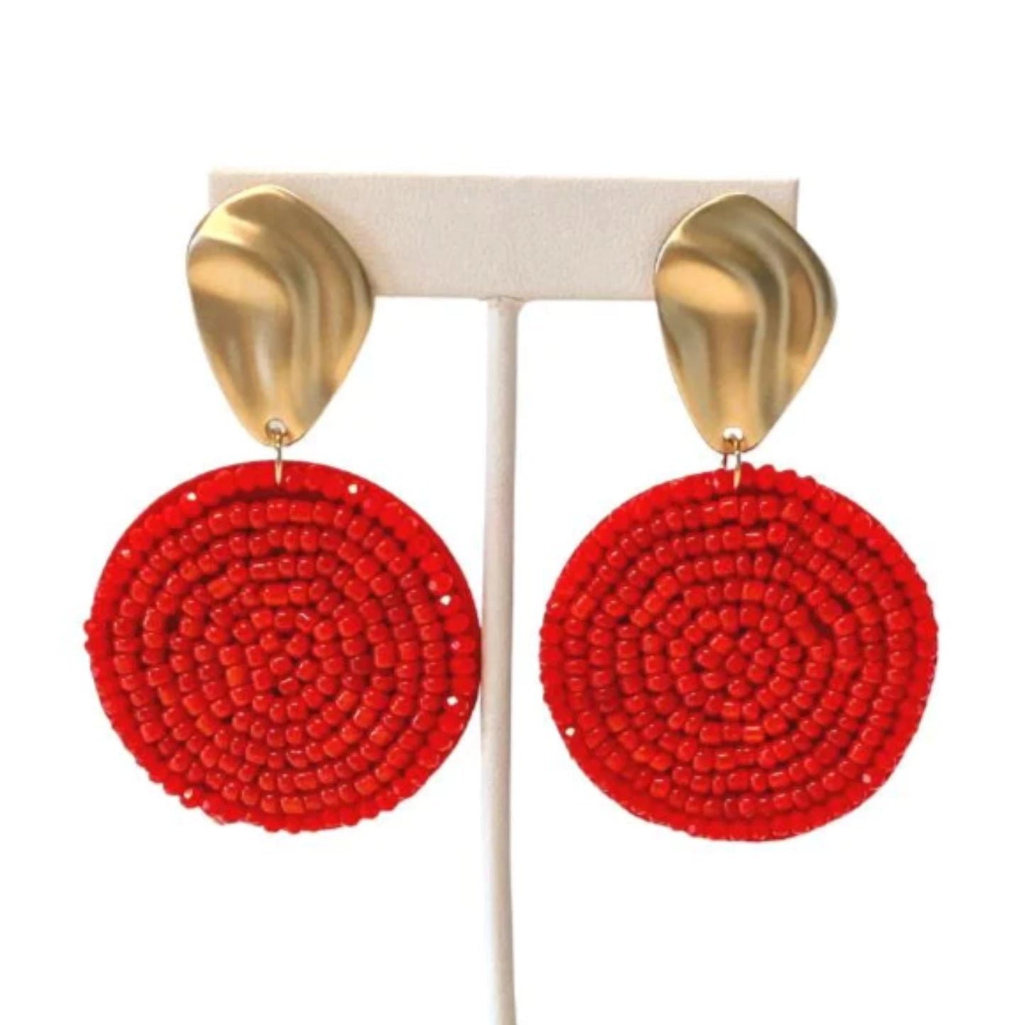 Red Layla Earrings by Millie B.
