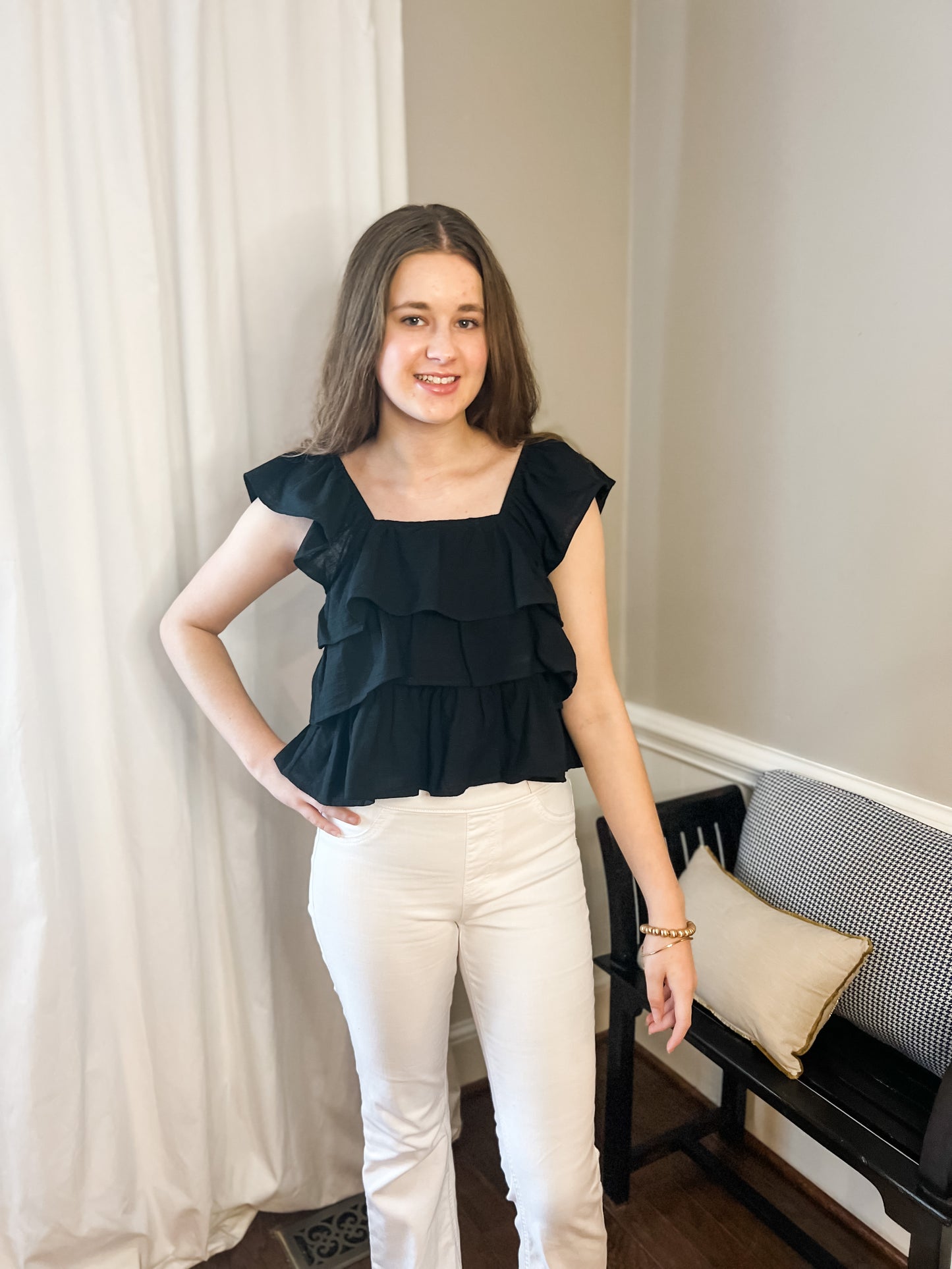 Tiered Ruffle Crop Top