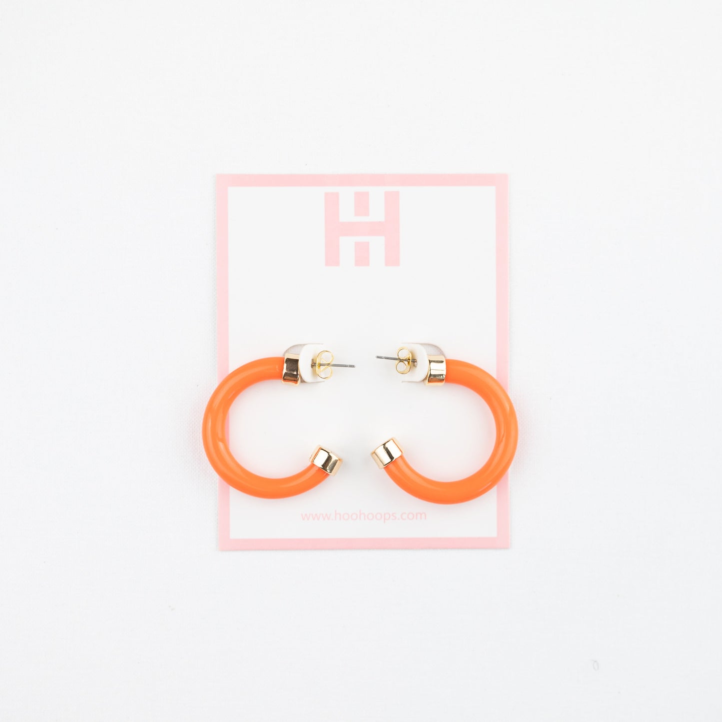Orange Mini Hoop Earrings