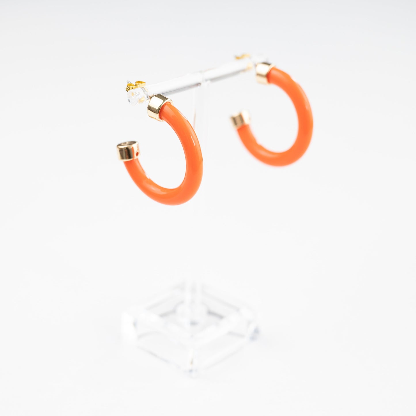 Orange Mini Hoop Earrings